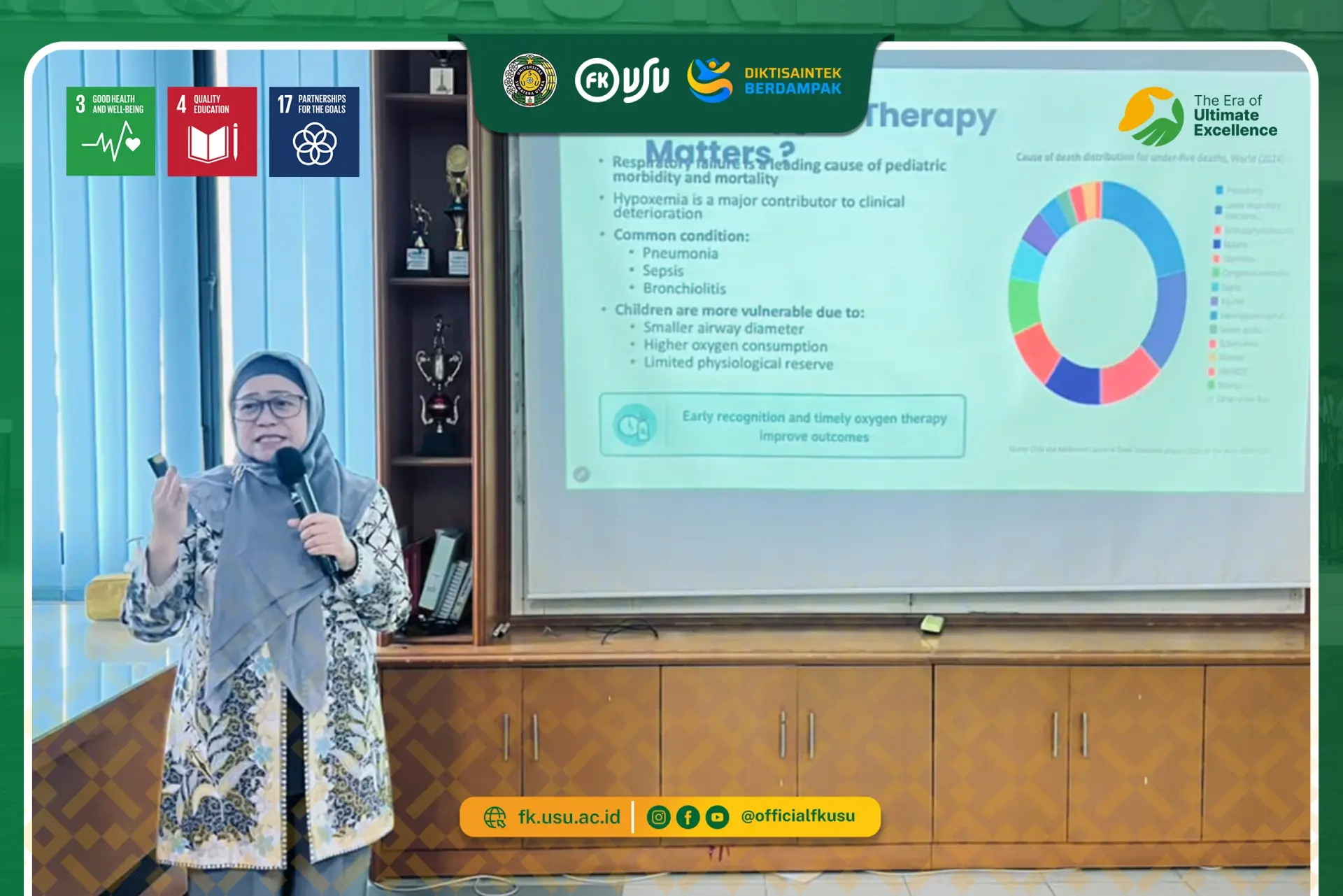 Dr. dr. Ririe Fachrina Malisie Shares International Experience in Ventilation Management for Critically Ill Children at FK UNSRI